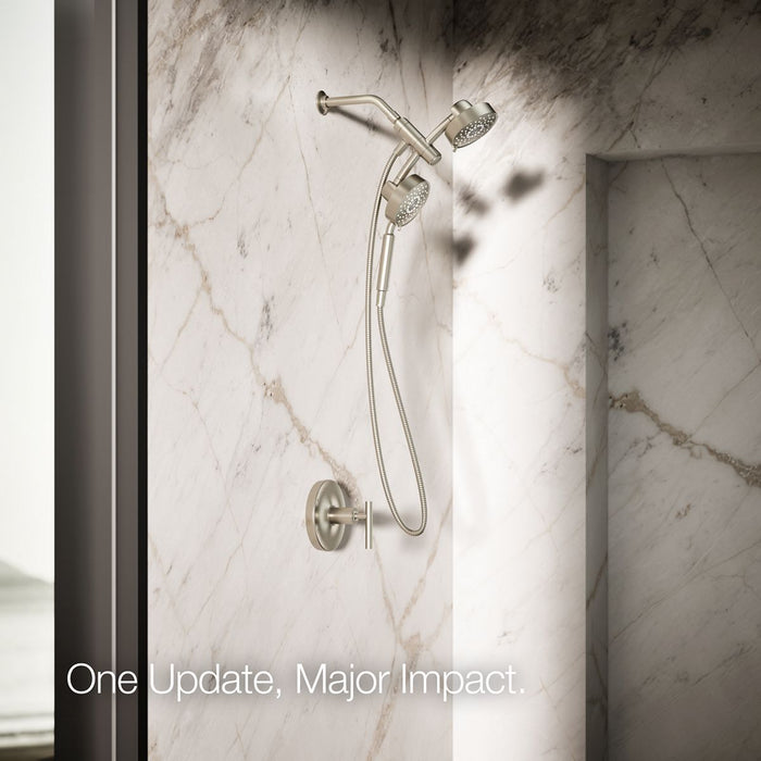 KOHLER K-23219-G Purist 2-in-1 multifunction 1.75 gpm shower combo kit, vibrant brushed nickel - view 3