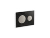 KOHLER K-23252-F Skim Dual-flush actuator plate for 2" x 4" in-wall tank and carrier system, black black