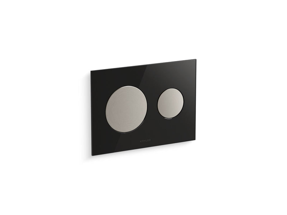 KOHLER K-23252-F Skim Dual-flush actuator plate for 2" x 4" in-wall tank and carrier system, black black
