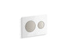 KOHLER K-23252-F Skim Dual-flush actuator plate for 2" x 4" in-wall tank and carrier system, white