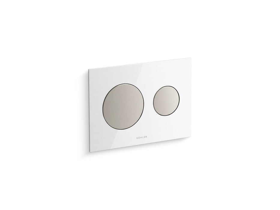 KOHLER K-23252-F Skim Dual-flush actuator plate for 2" x 4" in-wall tank and carrier system, white
