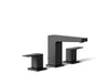 KOHLER K-23255-4 Honesty Widespread bathroom sink faucet, 1.2 gpm, matte black