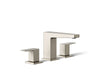 KOHLER K-23255-4 Honesty Widespread bathroom sink faucet, 1.2 gpm, vibrant brushed nickel