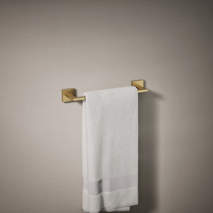 KOHLER K-23286 Square 12" towel bar, vibrant brushed moderne brass - view 3