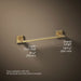 KOHLER K-23286 Square 12" towel bar, vibrant brushed moderne brass - view 5