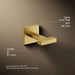 KOHLER K-23290 Square Robe hook, vibrant brushed moderne brass - view 4
