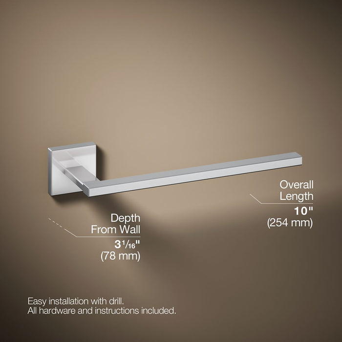 KOHLER K-23291 Square Towel arm, polished chrome - view 5