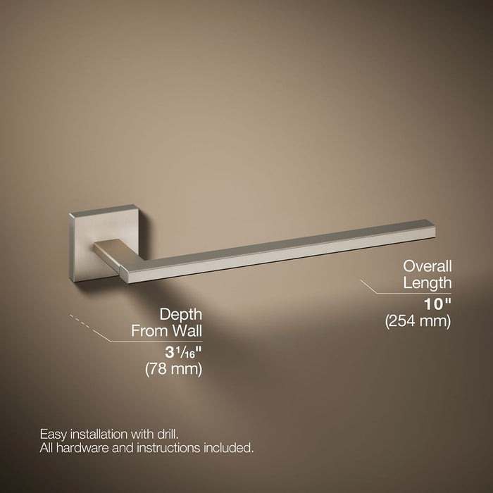 KOHLER K-23291 Square Towel arm, vibrant brushed nickel - view 5