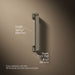 3/4 view of product with dimensions