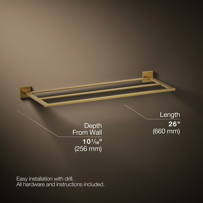 KOHLER K-23299 Square Hotelier, vibrant brushed moderne brass - view 5