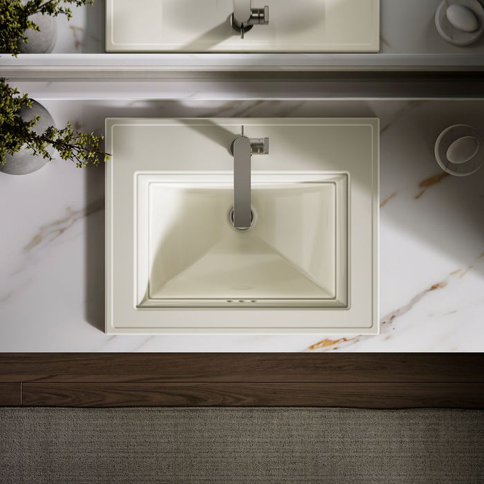 KOHLER K-2337-1 Memoirs Stately 22-3/4" Rectangular Drop-in Bathroom Sink, biscuit - view 5