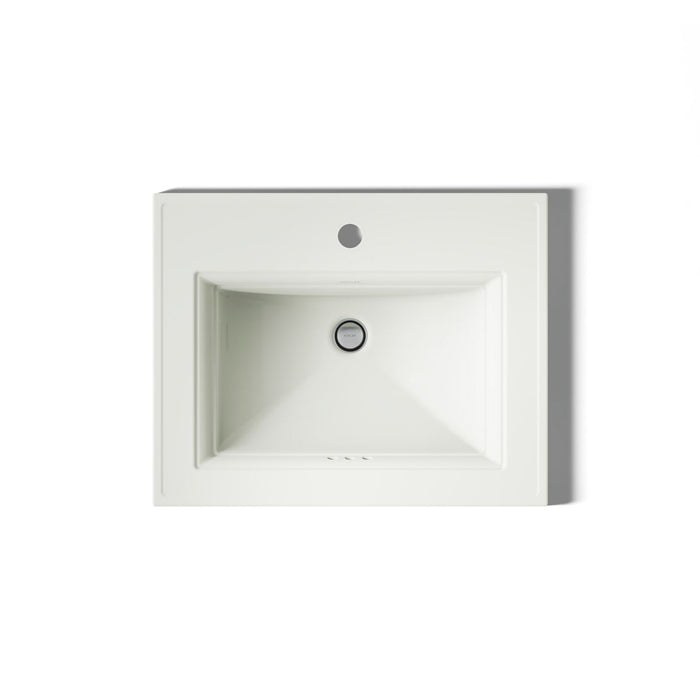KOHLER K-2337-1 Memoirs Stately 22-3/4" Rectangular Drop-in Bathroom Sink, dune - view 3