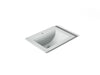 KOHLER K-2337-1 Memoirs Stately 22-3/4" Rectangular Drop-in Bathroom Sink, ice grey