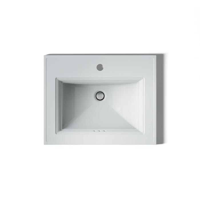 KOHLER K-2337-1 Memoirs Stately 22-3/4" Rectangular Drop-in Bathroom Sink, ice grey - view 3