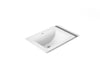 KOHLER K-2337-1 Memoirs Stately 22-3/4" Rectangular Drop-in Bathroom Sink, white