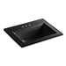 KOHLER K-2337-4 Memoirs Stately 22-3/4" Rectangular Drop-in Bathroom Sink, black black