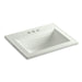 KOHLER K-2337-4 Memoirs Stately 22-3/4" Rectangular Drop-in Bathroom Sink, dune