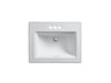 KOHLER K-2337-4 Memoirs Stately 22-3/4" Rectangular Drop-in Bathroom Sink, white - view 2