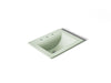 KOHLER K-2337-8 Memoirs Stately 22-3/4" Rectangular Drop-in Bathroom Sink, aspen green