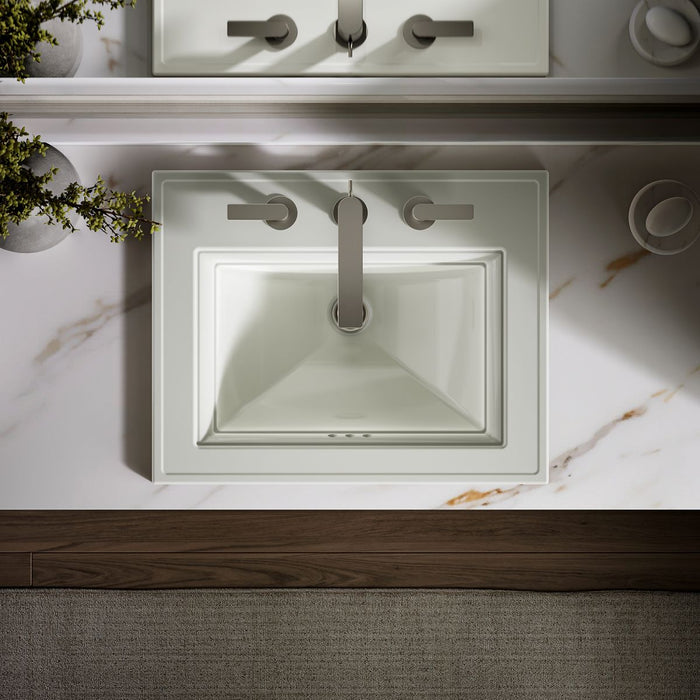 KOHLER K-2337-8 Memoirs Stately 22-3/4" Rectangular Drop-in Bathroom Sink, dune - view 5