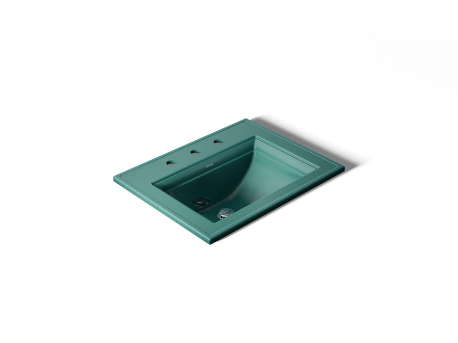 KOHLER K-2337-8 Memoirs Stately 22-3/4" Rectangular Drop-in Bathroom Sink