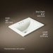 3/4 view of product with dimensions