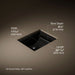 KOHLER K-2339 Memoirs 20" rectangular undermount bathroom sink, black black - view 4