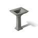 KOHLER K-2344-1 Memoirs Stately 25" Rectangular Pedestal Bathroom Sink, Thunder Grey - 3/4 view of product