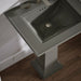 KOHLER K-2344-8 Memoirs Stately 25" Rectangular Pedestal Bathroom Sink, Thunder Grey - Shows close up detail of product in ro