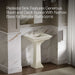 KOHLER K-2344-1 Memoirs 25" rectangular pedestal bathroom sink, biscuit - view 4