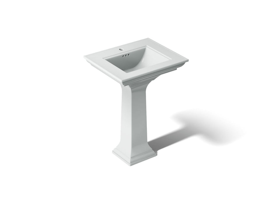 KOHLER K-2344-1 Memoirs 25" rectangular pedestal bathroom sink, ice grey