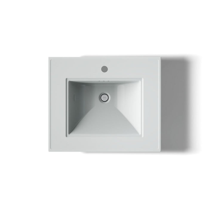 KOHLER K-2344-1 Memoirs 25" rectangular pedestal bathroom sink, ice grey - view 3