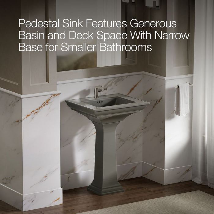 KOHLER K-2344-1 Memoirs 25" rectangular pedestal bathroom sink