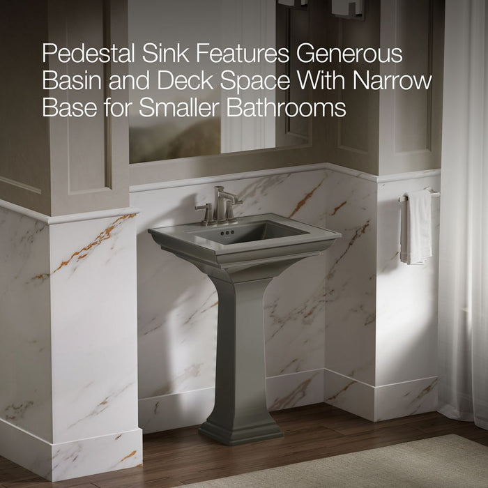 KOHLER K-2344-4 Memoirs 25" rectangular pedestal bathroom sink