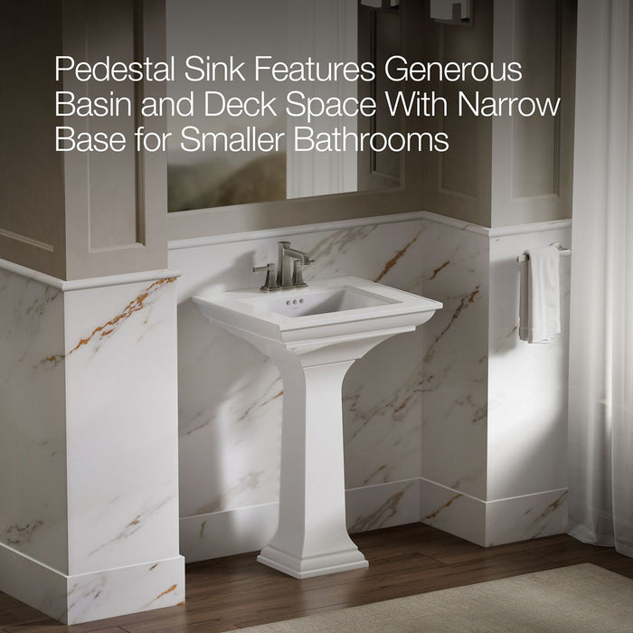 KOHLER K-2344-4 Memoirs 25" rectangular pedestal bathroom sink