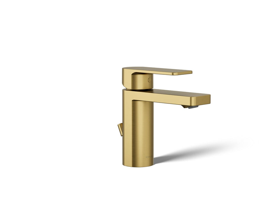 KOHLER K-23472-4 Parallel Single-handle bathroom sink faucet, 1.2 gpm, vibrant brushed moderne brass