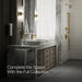 KOHLER K-23472-4 Parallel Single-handle bathroom sink faucet, 1.2 gpm, vibrant brushed moderne brass - view 4