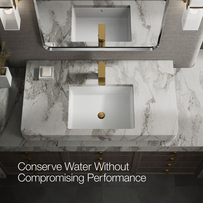 KOHLER K-23472-4K Parallel Single-handle bathroom sink faucet, 1.0 gpm, vibrant brushed moderne brass - view 3
