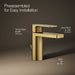KOHLER K-23472-4K Parallel Single-handle bathroom sink faucet, 1.0 gpm, vibrant brushed moderne brass - view 5