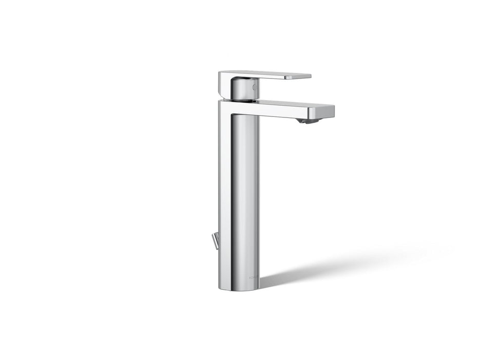 KOHLER K-23475-4 Parallel Tall single-handle bathroom sink faucet, 1.2 gpm, polished chrome