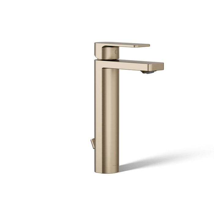 KOHLER K-23475-4 Parallel Tall single-handle bathroom sink faucet, 1.2 gpm, vibrant brushed bronze - view 3