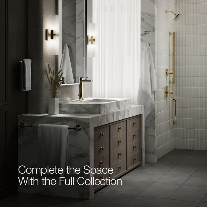KOHLER K-23475-4 Parallel Tall single-handle bathroom sink faucet, 1.2 gpm, vibrant french gold - view 3