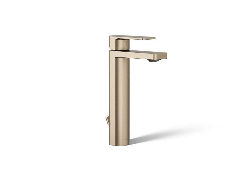 KOHLER K-23475-4N Parallel Tall single-handle bathroom sink faucet, 0.5 gpm, vibrant brushed bronze