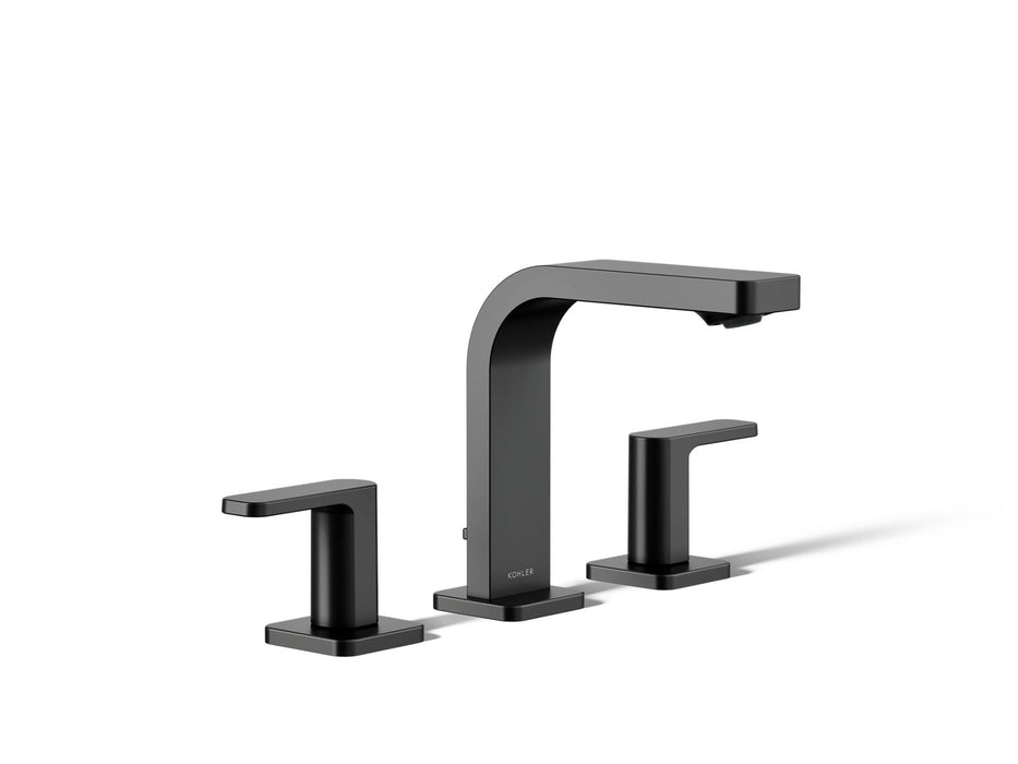 KOHLER K-23484-4 Parallel Widespread bathroom sink faucet, 1.2 gpm, matte black