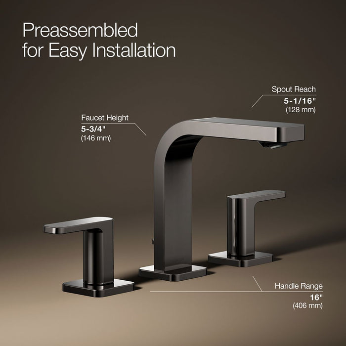 KOHLER K-23484-4K Parallel Widespread bathroom sink faucet, 1.0 gpm