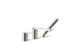 KOHLER K-23488-4 Parallel Deck-mount bath faucet with handshower, vibrant polished nickel