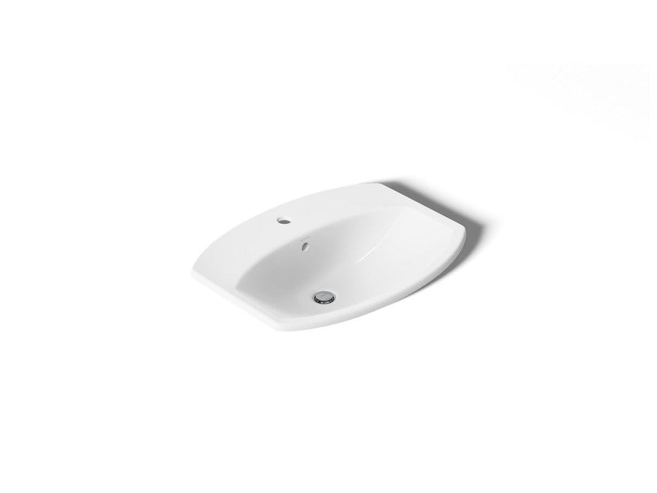 KOHLER K-2351-1 Cimarron 22-3/4" rectangle drop-in bathroom sink, white