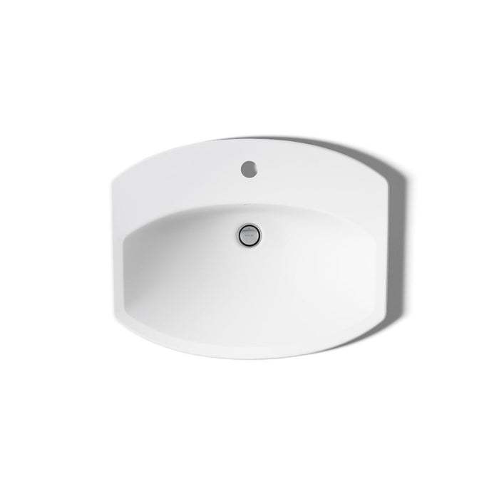 KOHLER K-2351-1 Cimarron 22-3/4" rectangle drop-in bathroom sink, white - view 2