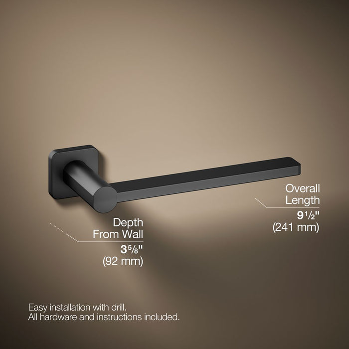 KOHLER K-23526 Parallel Towel arm, matte black - view 5