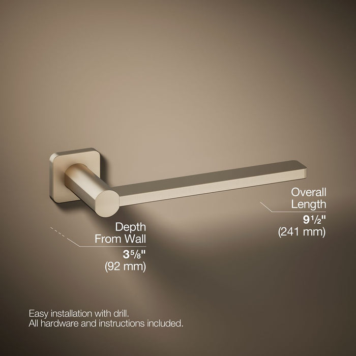 KOHLER K-23526 Parallel Towel arm, vibrant brushed bronze - view 5
